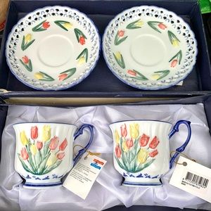 Delftware - Royal Twickel Tulip Tea set